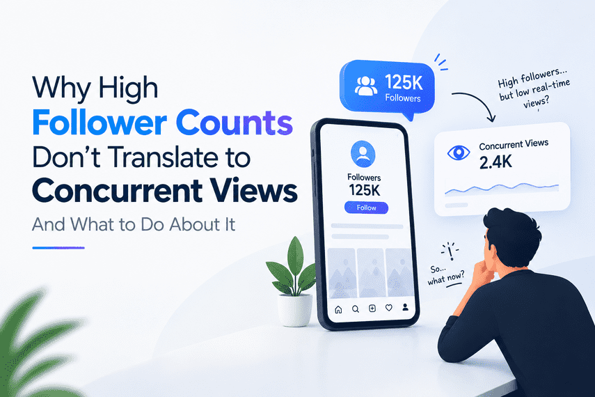 Why High Follower Counts Don't Translate to Concurrent Views And What to Do About It
